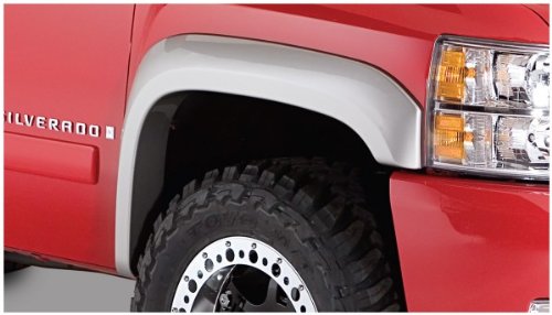 Bushwacker Extend-A-Fender Extended Front & Rear Fender Flares | 4-Piece Set, Black, Smooth Finish | 40938-02 | Fits 2007-2013 Chevrolet Silverado 1500 w/ 6.6' or 8.1' Bed; 2007-2014 2500 HD/3500 HD