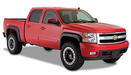 Bushwacker Extend-A-Fender Extended Front & Rear Fender Flares | 4-Piece Set, Black, Smooth Finish | 40938-02 | Fits 2007-2013 Chevrolet Silverado 1500 w/ 6.6' or 8.1' Bed; 2007-2014 2500 HD/3500 HD