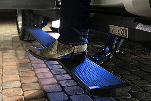 RealTruck AMP Research PowerStepXL | Fits 2018 - 2024 Jeep Wrangler JL (4-Door) (Includes 4XE/Rubicon 392) | 77132-01A | Ergonomic, Rust-Proof Aluminum, True Flush Mount, 4" Lower Drop Down