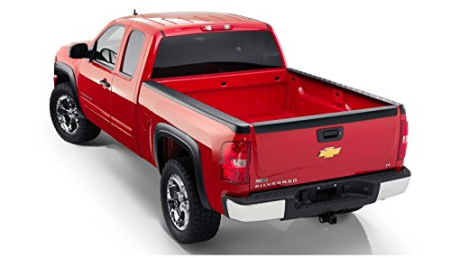 Bushwacker Ultimate BedRail Caps - Factory w/o Stake Holes | 2-Piece Set, Black, Smooth Finish | 49516 | Fits 2007-2013 Chevrolet Silverado 1500 Fleetside w/ 5.8' Bed