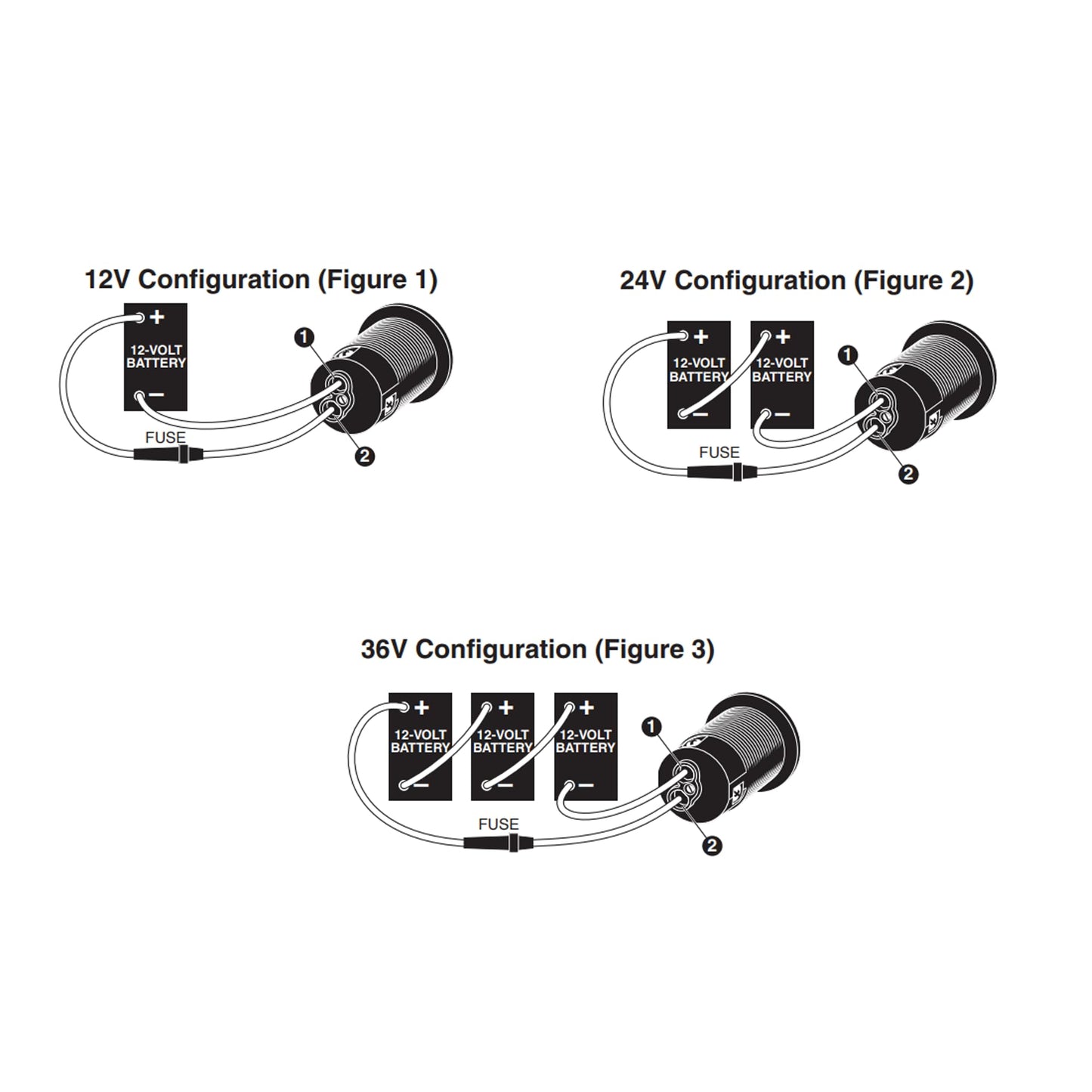Marinco 2-Wire ConnectPro Trolling Motor Receptacle, 12VBRS2