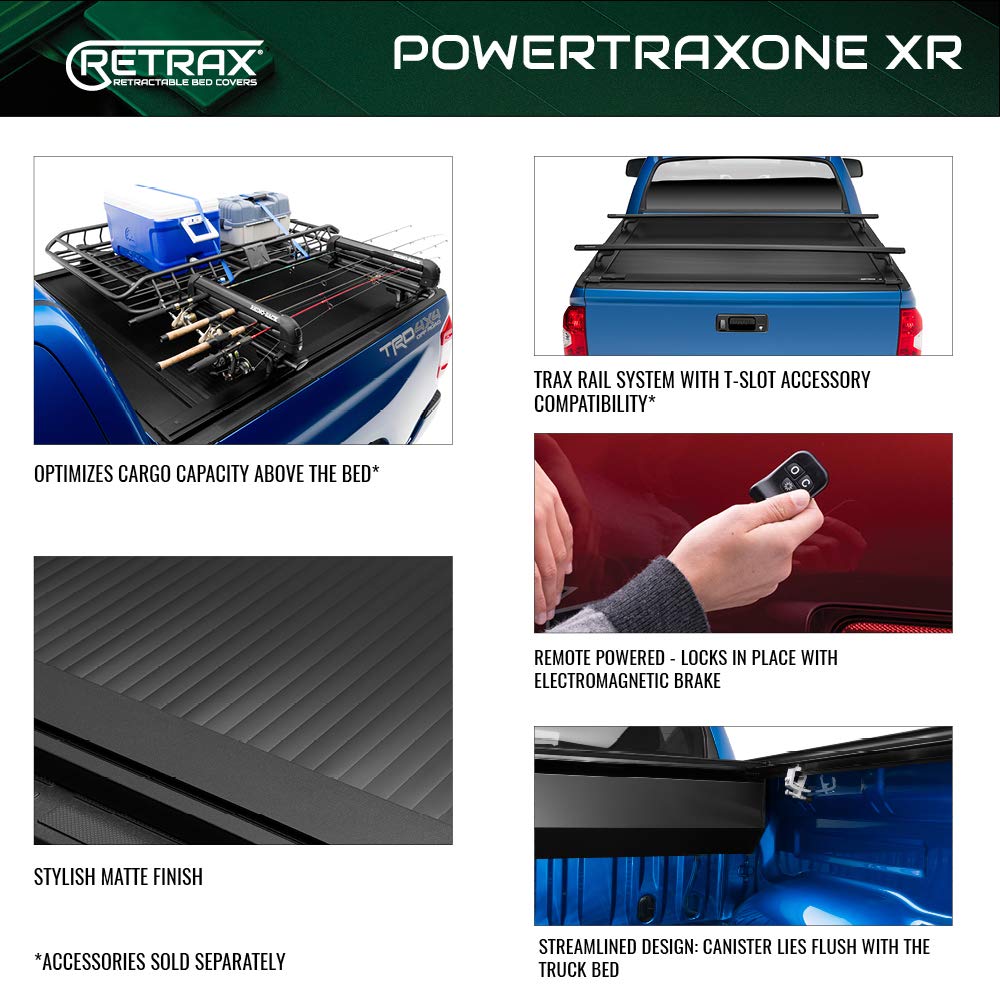RealTruck Retrax PowertraxONE XR Retractable Truck Bed Tonneau Cover | T-70244 | Fits 2019-2024 Dodge Ram 1500 w/RamBox, Fits w/and w/o Multi-Function (Split) Tailgate 5' 7" Bed (67.4")