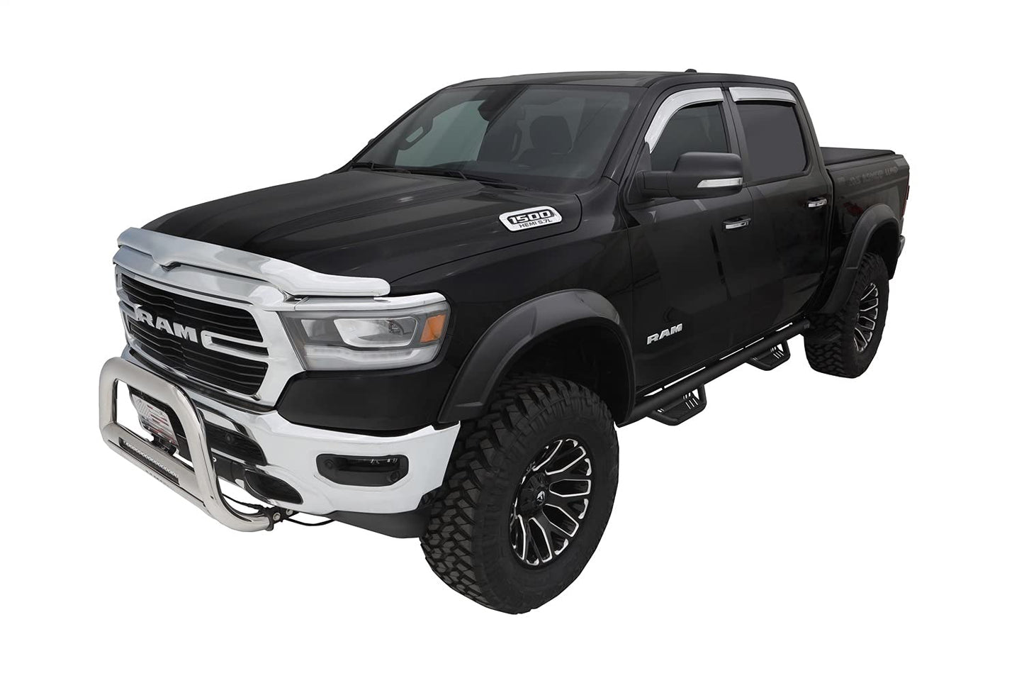 Bushwacker DRT Extended Front & Rear Fender Flares | 4-Piece Set, Black, Smooth Finish | 50932-02 | Fits 2010-2018 Ram 1500, 2019-2022 Ram 1500 Classic (Excludes Rebel Models)