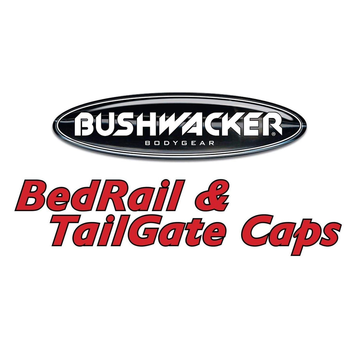 Bushwacker Ultimate BedRail Caps - Factory w/o Stake Holes | 2-Piece Set, Black, Smooth Finish | 49518 | Fits 2007-2013 Silverado 1500; 07-14 2500 HD/3500 HD Fleetside w/ 8.1' Bed (Excludes Dually)