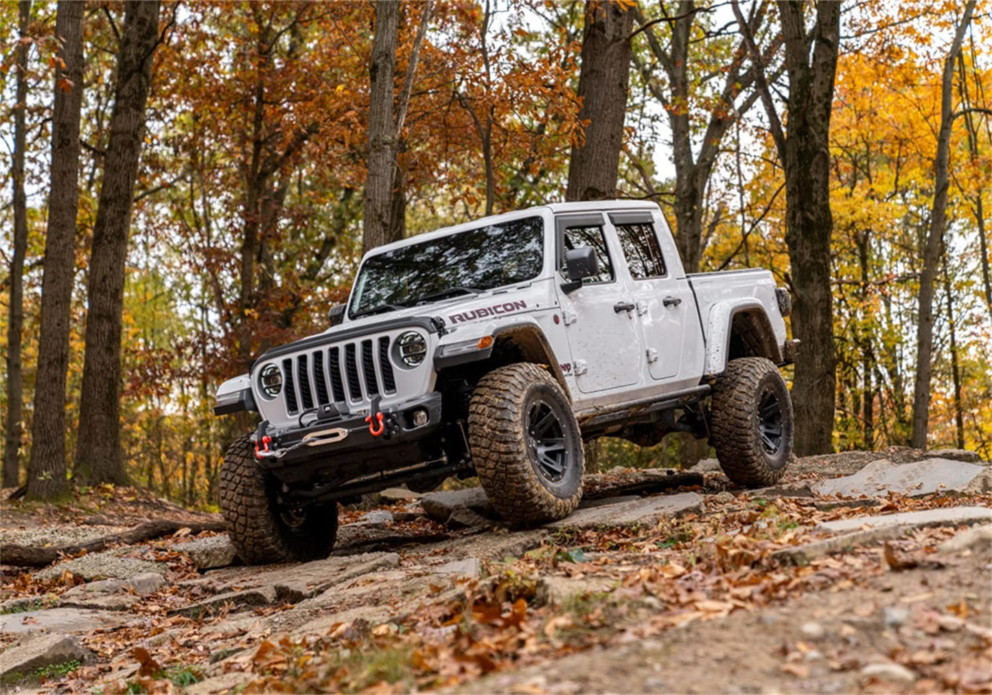 N-Fab Trail Sliders for Jeep Gladiator JT | Cab Length, Heavy Duty 2" Tubing, Textured Black | TSJ194-TX | Fits 2020-2024 Jeep Gladiator (JT) 4 Door All Beds, SRW Gas