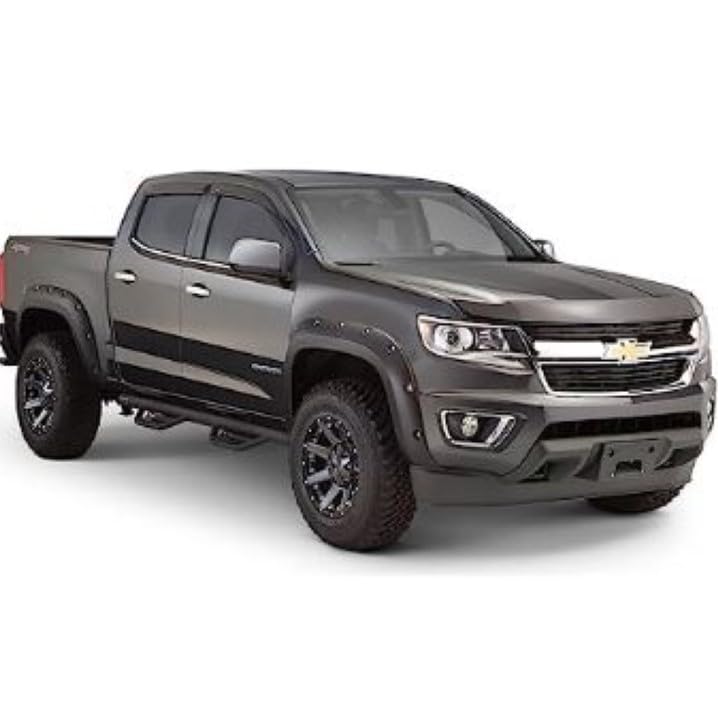 Bushwacker Pocket/Rivet Style Front & Rear Fender Flares | 4-Piece Set, Black, Smooth Finish | 20963-02 | Fits 2021-2024 Ford F-150 (Excludes Lightning)