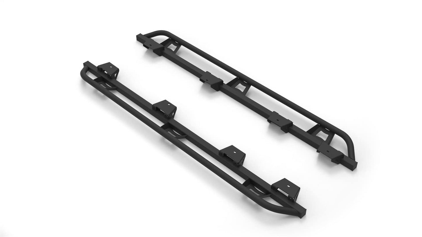 N-Fab Trail Sliders for Jeep Gladiator JT | Cab Length, Heavy Duty 2" Tubing, Textured Black | TSJ194-TX | Fits 2020-2024 Jeep Gladiator (JT) 4 Door All Beds, SRW Gas