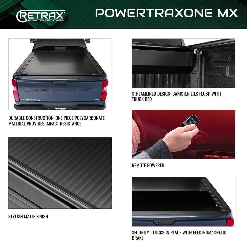 RealTruck Retrax PowertraxONE MX Retractable Truck Bed Tonneau Cover | 70860 | Fits 2022-2024 Toyota Tundra w/o Deck Rail System 5' 7" Bed (66.7")